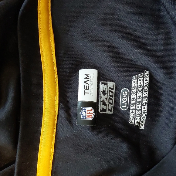Steelers Team Apparel Pittsburgh Football Top L Large Cooling Tee - Picture 5 of 5